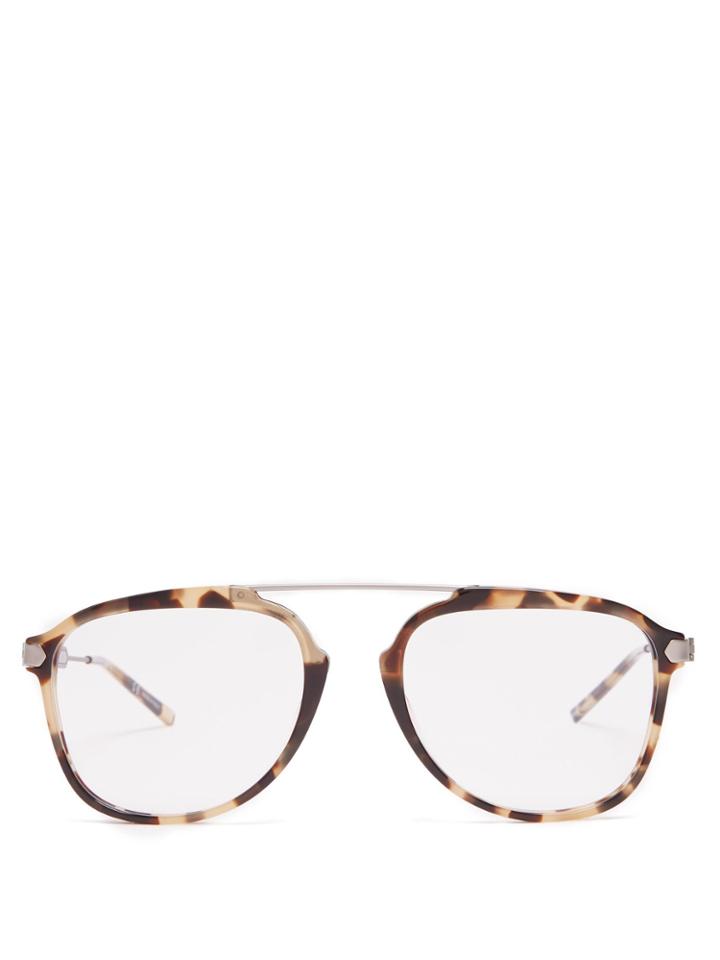 Calvin Klein 205w39nyc Aviator-frame Acetate And Metal Glasses