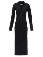 Gauge81 - Bornos Plunge-neck Longline Dress - Womens - Black