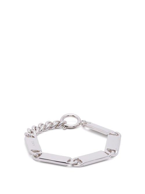 Matchesfashion.com A.p.c. - Bastien Chain And Plate Bracelet - Mens - Silver