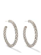 Amina Muaddi - Cameron Small Crystal-embellished Hoop Earrings - Womens - Crystal