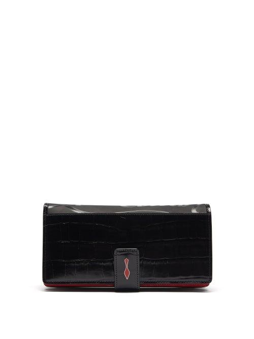 Ladies Accessories Christian Louboutin - Paloma Crocodile-effect Leather Continental Wallet - Womens - Black Multi