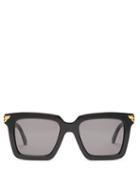 Matchesfashion.com Bottega Veneta - Square Acetate Sunglasses - Womens - Black