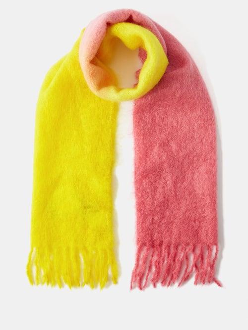 Ganni - Gradient Felted Scarf - Womens - Pink Multi