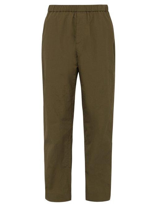 Matchesfashion.com Deveaux - Hammered Technical Fabric Trousers - Mens - Khaki