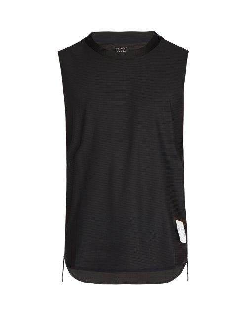 Matchesfashion.com Satisfy - Crew Neck Mesh Tank Top - Mens - Black