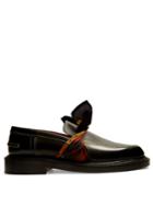 Maison Margiela Silk-scarf Tie-front Leather Loafers
