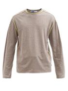 Affixwrks - Boxed Cotton-jersey Long-sleeved T-shirt - Mens - Brown