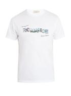 Maison Kitsuné Greetings-printed Cotton-jersey T-shirt