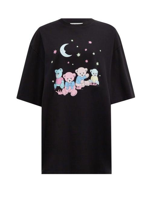 Matchesfashion.com Balenciaga - Love Bear-print Cotton-jersey T-shirt - Womens - Black