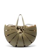 Matchesfashion.com Bottega Veneta - The Shell Large Leather Basket Bag - Womens - Dark Beige