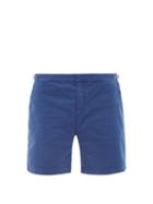 Mens Rtw Orlebar Brown - Dane Cotton-blend Twill Shorts - Mens - Dark Blue