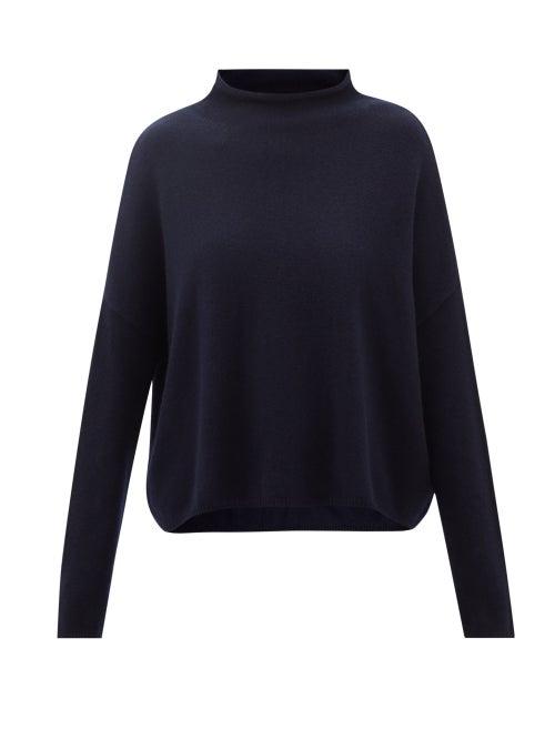 Lisa Yang - Sandy Cowl-neck Cashmere Sweater - Womens - Navy
