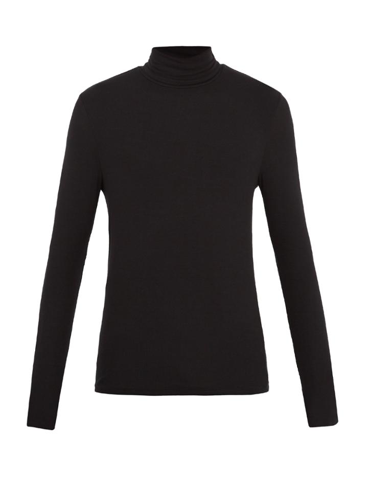 Atm Roll-neck Ribbed-jersey T-shirt