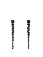 Matchesfashion.com Simone Rocha - Drip Crystal Embellished Earrings - Womens - Black