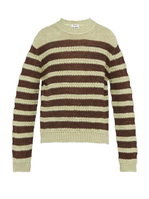 Matchesfashion.com Acne Studios - Kiefer Striped Sweater - Mens - Brown