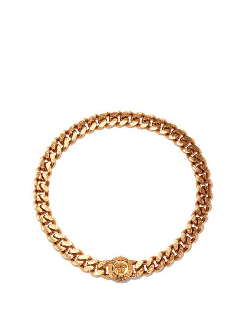 Versace - Medusa-plaque Chain Necklace - Mens - Gold