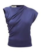 Vivienne Westwood - Hebo Ruched Jersey Top - Womens - Navy