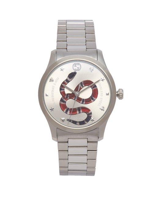 Matchesfashion.com Gucci - G Timeless Kingsnake Watch - Mens - Silver