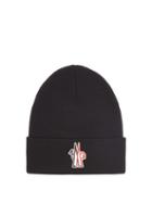 Matchesfashion.com Moncler Grenoble - Logo-patch Wool Beanie Hat - Mens - Black