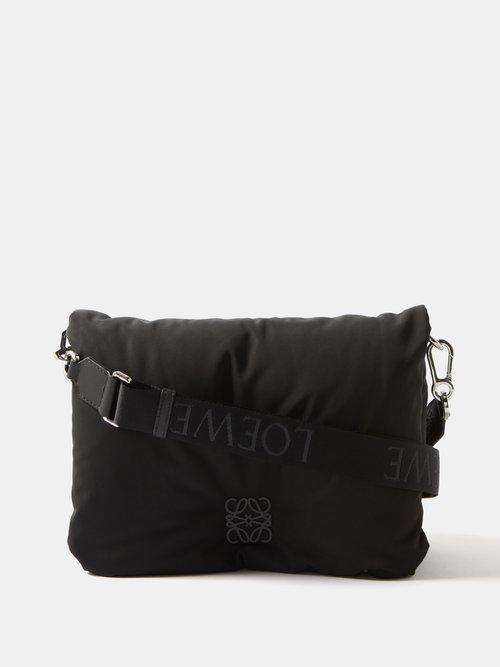 Loewe - Goya Puffer Padded Cross-body Bag - Mens - Black