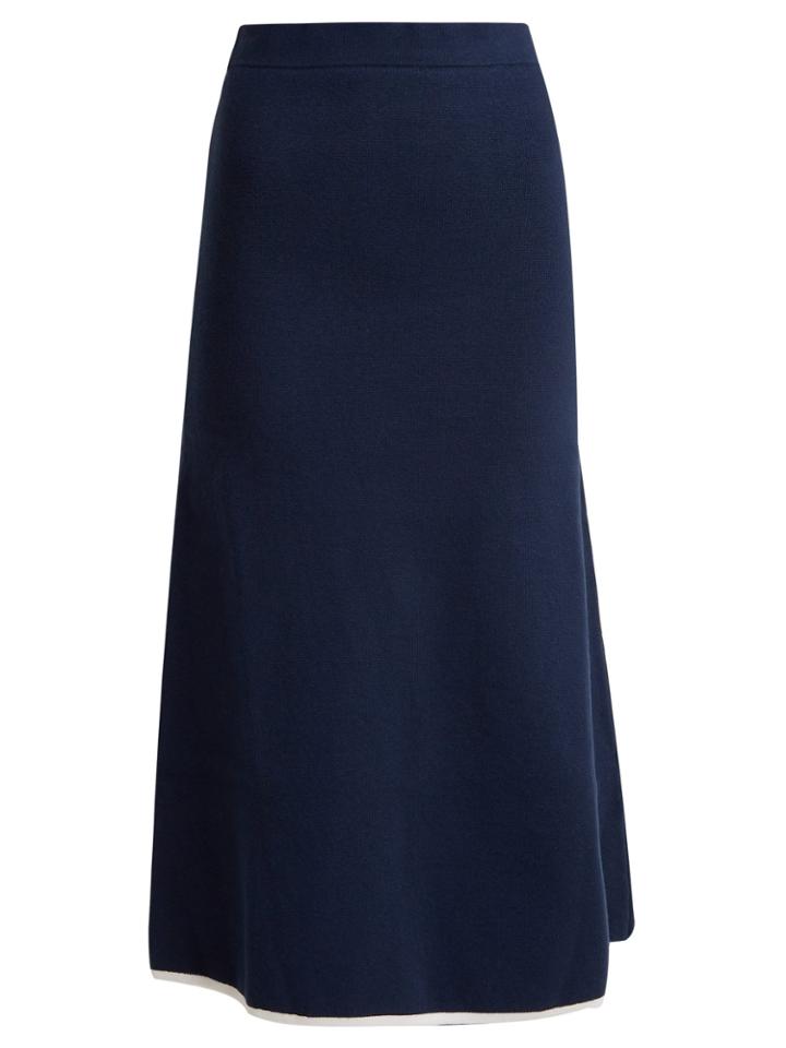 Joostricot Cotton-blend A-line Midi Skirt
