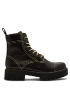 Matchesfashion.com Alexachung - Military Leather Boots - Womens - Black