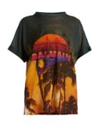 Matchesfashion.com Balmain - Beach Club Print T Shirt - Womens - Black Multi
