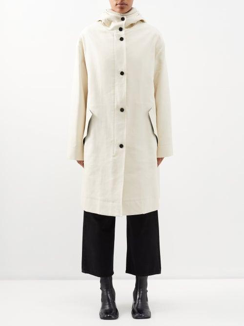 Another Tomorrow - Detachable Liner Organic Cotton-blend Parka - Womens - Off White