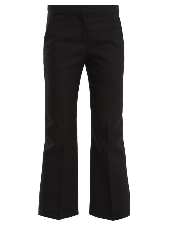 Alexander Mcqueen Kick-flare Wool-blend Cropped Trousers