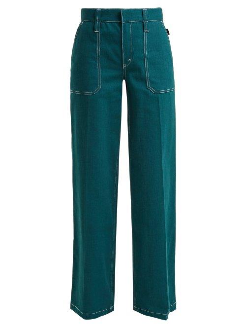 Matchesfashion.com Chlo - Wide Leg Jeans - Womens - Dark Blue