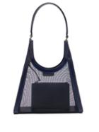 Matchesfashion.com Staud - Rey Small Mesh And Leather Shoulder Bag - Womens - Navy