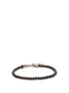 Title Of Work Beaded Onyx And Sterling-silver Bracelet