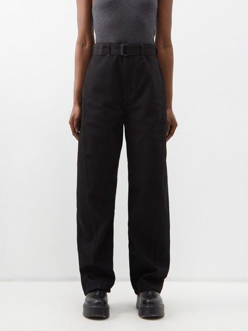 Lemaire - Twisted High-rise Belted Jeans - Womens - Black