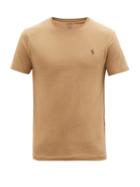 Mens Rtw Polo Ralph Lauren - Logo-embroidered Cotton-jersey T-shirt - Mens - Beige