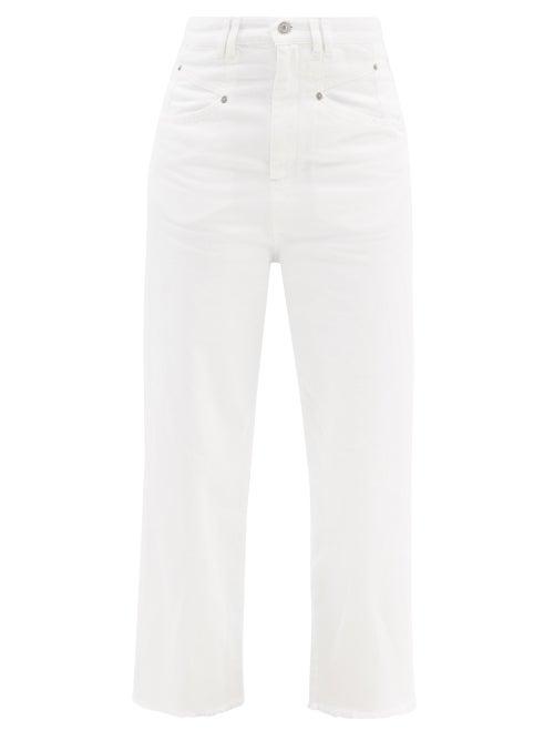Isabel Marant - Dilali Cropped Straight-leg Jeans - Womens - White