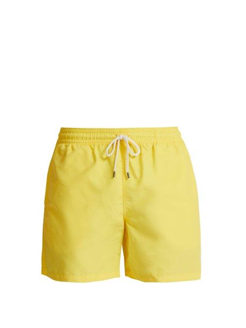 Matchesfashion.com Polo Ralph Lauren - Logo Embroidered Swim Shorts - Mens - Yellow