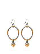 Matchesfashion.com Bottega Veneta - Intrecciato Drop Hoop Earrings - Womens - Gold