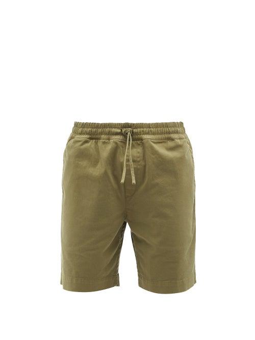 Ymc - Jay Cotton-blend Twill Shorts - Mens - Green