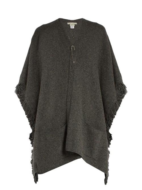Queene And Belle Freja Fringed Cashmere Poncho