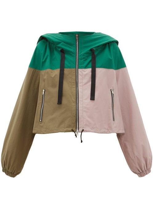 Matchesfashion.com Colville - Colour Block Technical Cotton Blend Cropped Jacket - Womens - Multi