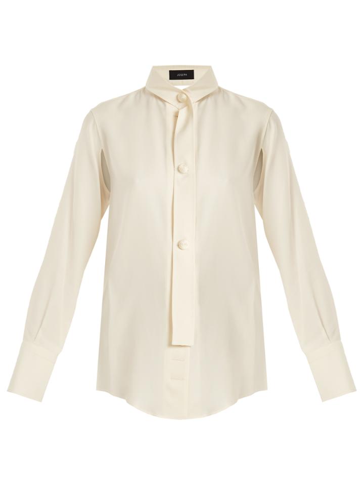 Joseph Harold High-neck Silk-blend Blouse