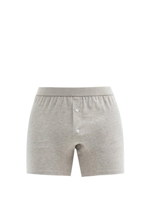 Matchesfashion.com Comme Des Garons Shirt - Cotton-jersey Boxer Briefs - Mens - Grey