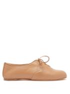 Matchesfashion.com Gabriela Hearst - Maya Square Toe Leather Oxford Shoes - Womens - Nude