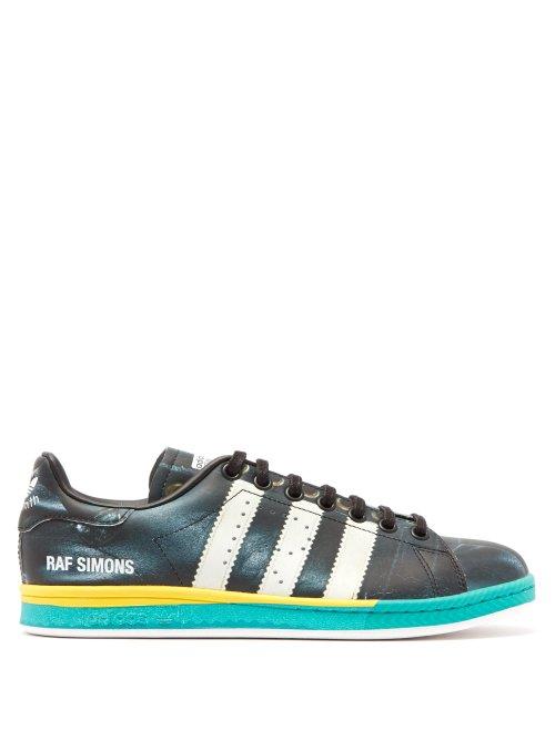 Matchesfashion.com Raf Simons X Adidas - Stan Smith Samba Print Leather Trainers - Womens - Black Multi