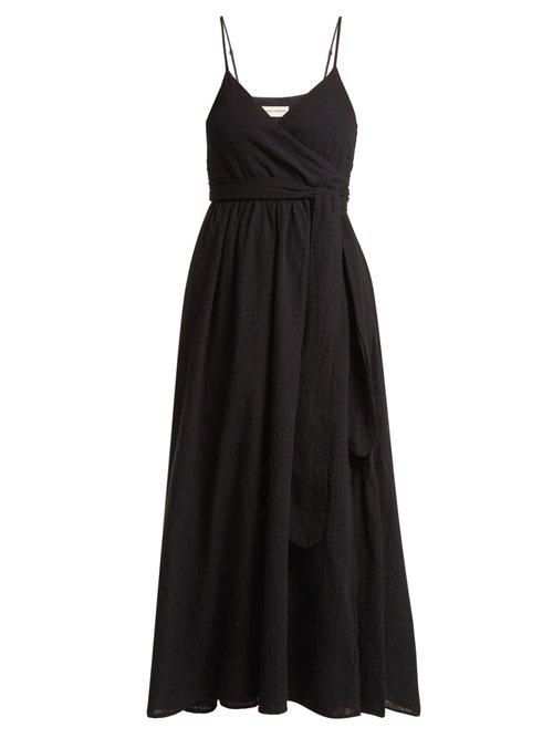 Matchesfashion.com Mara Hoffman - Alma Cotton Wrap Dress - Womens - Black