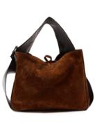 Matchesfashion.com Acne Studios - Belted Crinked-leather And Suede Shoulder Bag - Womens - Brown Multi