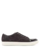 Matchesfashion.com Lanvin - Suede And Patent Leather Low Top Trainers - Mens - Grey