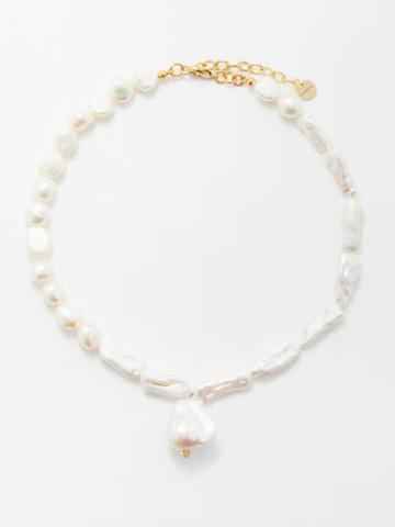 Anita Berisha - Seashore Pearl & 14kt Gold-plated Necklace - Womens - Pearl