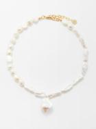 Anita Berisha - Seashore Pearl & 14kt Gold-plated Necklace - Womens - Pearl