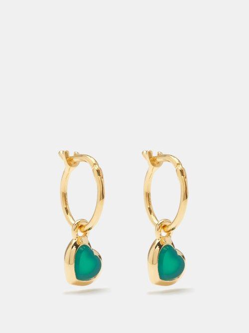 Missoma - Chalcedony & 18kt Recycled Gold-vermeil Earrings - Womens - Green Gold
